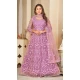 Purple Net Resham Work Anarkali Style Salwar Suit - 11068198558