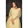 Light Yellow Net Resham Work Anarkali Style Plus Size Salwar Suit - 11068198560