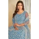 Sky Blue Color Net Resham Work Anarkali Style Salwar Suit - 11068198563