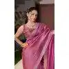 Organza Hand Work Party Wear Designer Plus Size Saree In Pink - 11208199620