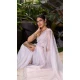 Organza Hand Work Party Wear Designer Saree In White - 11208199621