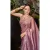 Organza Hand Work Party Wear Designer Plus Size Saree In Purple - 11208199622