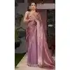 Organza Hand Work Party Wear Designer Plus Size Saree In Purple - 11208199622