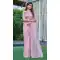 Pink Organza Hand Work Designer Wear Saree - 11215199672
