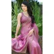 Organza Hand Work Designer Wear Saree In Pink - 11216199673