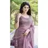 Organza Hand Work Designer Wear Plus Size Saree In Dark Lavender - 11216199678
