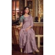 Lavender Shimmer Chiffon Embroidered Party Wear Saree - 11237199820
