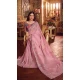 Pink Shimmer Chiffon Embroidered Party Wear Saree - 11237199823