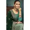 Sea Green Silk Embroidered Party Wear Plus Size Salwar Suit - 11270200019