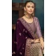 Lavender Silk Embroidered Party Wear Salwar Suit - 11270200020