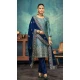Rama Blue Silk Embroidered Party Wear Salwar Suit - 11270200021