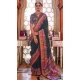 Black Silk Resham Work Party Wear Saree - 11274200038