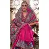 Rani Pink Silk Resham Work Party Wear Plus Size Saree - 11274200039