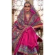 Rani Pink Silk Resham Work Party Wear Saree - 11274200039