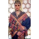 Navy Blue Silk Resham Work Party Wear Saree - 11274200040