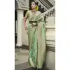 Viscose Silk Weaving Work Party Wear Plus Size Saree In Mint Green - 11275200044