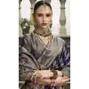 Viscose Silk Weaving Work Party Wear Plus Size Saree In Navy Blue - 11275200045