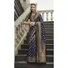 Viscose Silk Weaving Work Party Wear Plus Size Saree In Navy Blue - 11275200045
