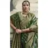 Viscose Silk Weaving Work Party Wear Plus Size Saree In Dark Green - 11275200046