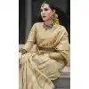 Viscose Silk Weaving Work Party Wear Plus Size Saree In Cream - 11275200047
