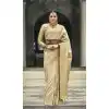 Viscose Silk Weaving Work Party Wear Plus Size Saree In Cream - 11275200047