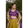 Dola Silk Printed Traditional Wear Plus Size Lehenga Choli In Mustard - 11280200062