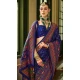 Royal Blue Banarasi Silk Weaving Work Traditional Wear Saree - 11240199850