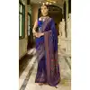Royal Blue Banarasi Silk Weaving Work Traditional Wear Plus Size Saree - 11240199850