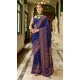Royal Blue Banarasi Silk Weaving Work Traditional Wear Saree - 11240199850