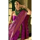 Purple Banarasi Silk Weaving Work Traditional Wear Saree - 11240199852