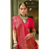 Rani Pink Banarasi Silk Weaving Work Traditional Wear Plus Size Saree - 11240199854