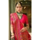 Rani Pink Banarasi Silk Weaving Work Traditional Wear Saree - 11240199854