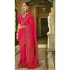Rani Pink Banarasi Silk Weaving Work Traditional Wear Plus Size Saree - 11240199854