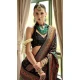 Black Banarasi Silk Weaving Work Traditional Wear Saree - 11240199856
