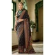Black Banarasi Silk Weaving Work Traditional Wear Saree - 11240199856