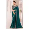 Morpeach Georgette Chiffon Sequins Work Party Wear Plus Size Saree - 11244199880
