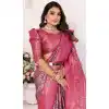 Banarasi Silk Woven Work Party Wear Plus Size Saree In Pink - 11256199925