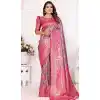 Banarasi Silk Woven Work Party Wear Plus Size Saree In Pink - 11256199925