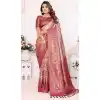Banarasi Silk Woven Work Party Wear Plus Size Saree In Purple - 11256199929