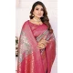 Multi Color Banarasi Silk Woven Work Party Wear Saree - 11256199930