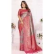 Multi Color Banarasi Silk Woven Work Party Wear Saree - 11256199930