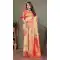 Viscose Silk Zari Weaving Work Party Wear Saree In Cream - 11259199943