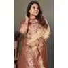 Viscose Silk Zari Weaving Work Party Wear Designer Plus Size Saree In Cream - 11259199946