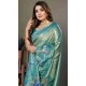 Firozi Blue Banarasi Tissue Silk Zari Work Party Wear Saree - 11260199953