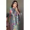 Gajri Pink Banarasi Tissue Silk Zari Work Party Wear Plus Size Saree - 11260199954