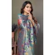 Gajri Pink Banarasi Tissue Silk Zari Work Party Wear Saree - 11260199954