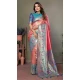 Gajri Pink Banarasi Tissue Silk Zari Work Party Wear Saree - 11260199954