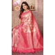 Banarasi Silk Woven Work Traditional Wear Saree In Peach - 11261199959