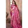 Banarasi Silk Woven Work Traditional Wear Plus Size Saree In Purple - 11261199960