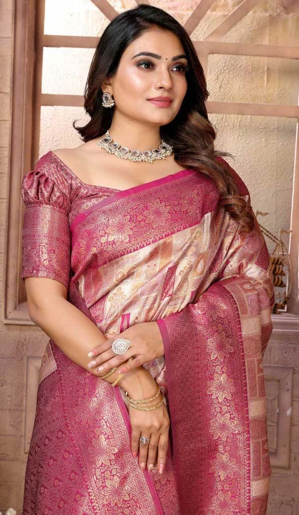 Multi Color Banarasi Silk Woven Work Traditional Wear Saree - 11261199962 Multi Color Banarasi Silk Woven Work Traditional Wear Saree - 11261199962